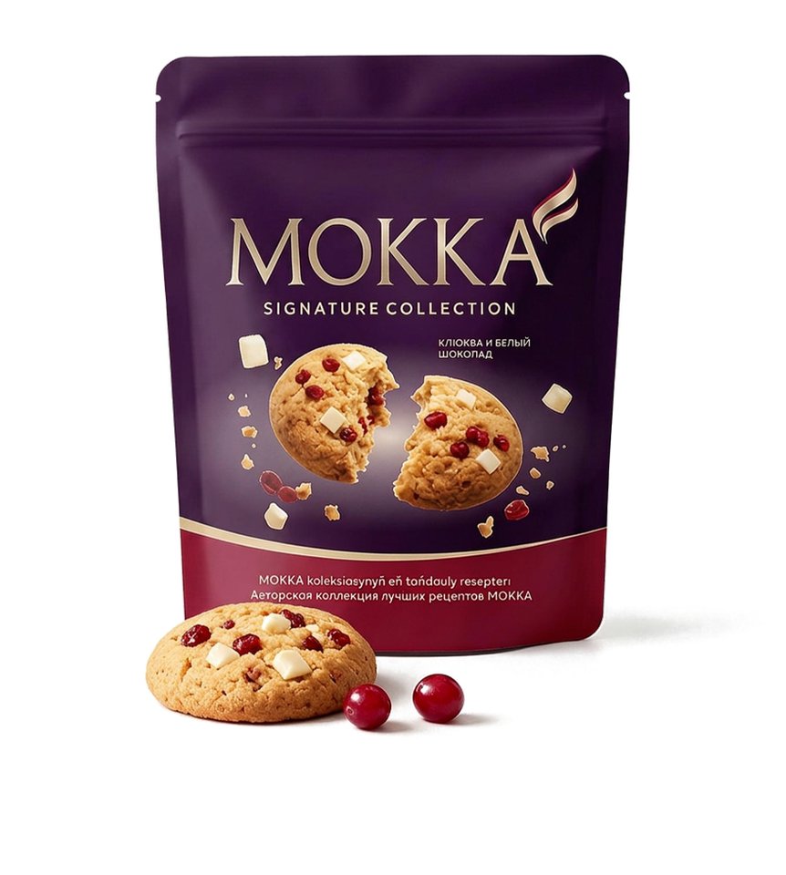 Печенье MOKKA клюква и белый шоколад