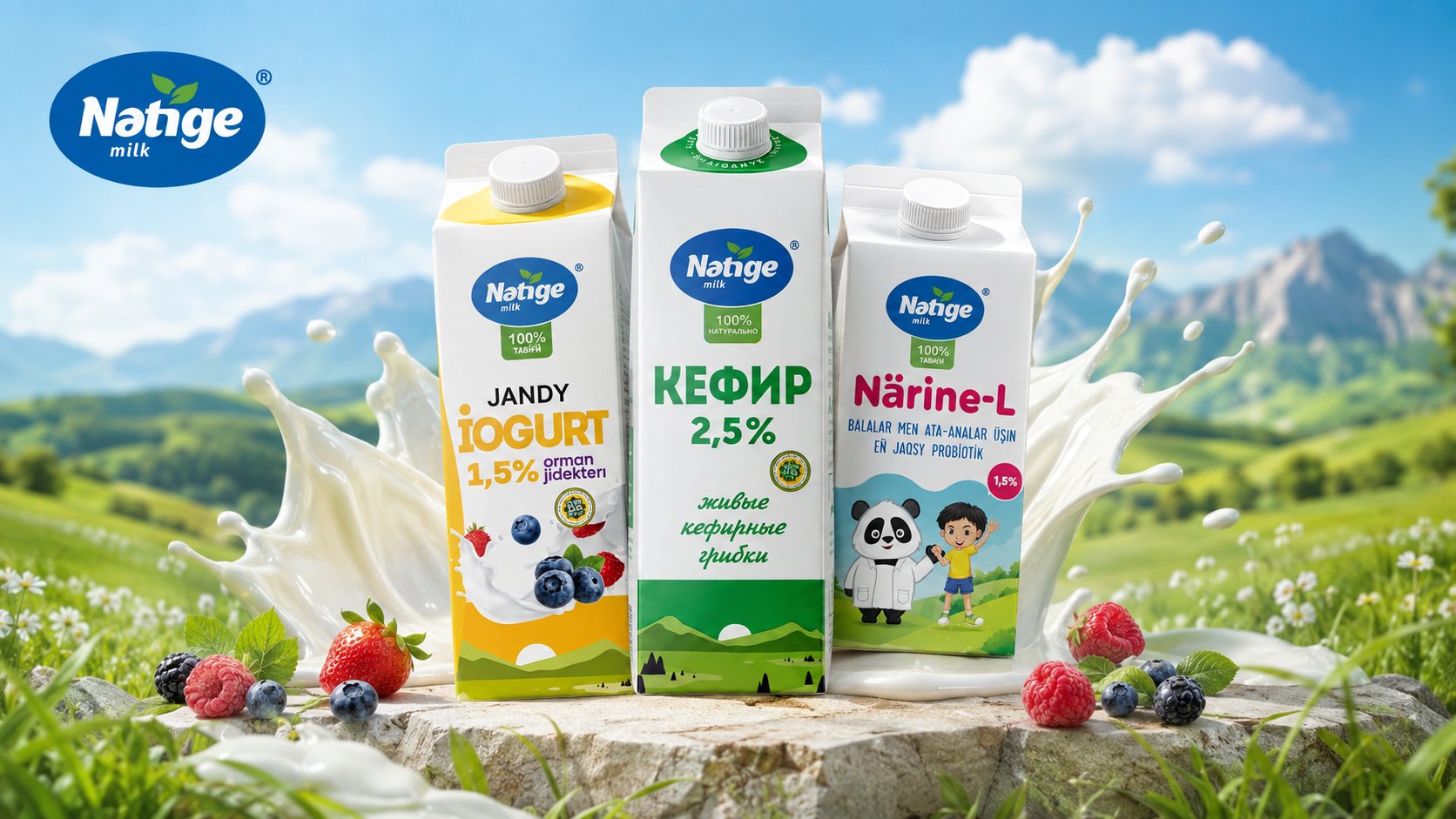 Natige milk. Живой кефир, йогурт Jandy и Närine-L